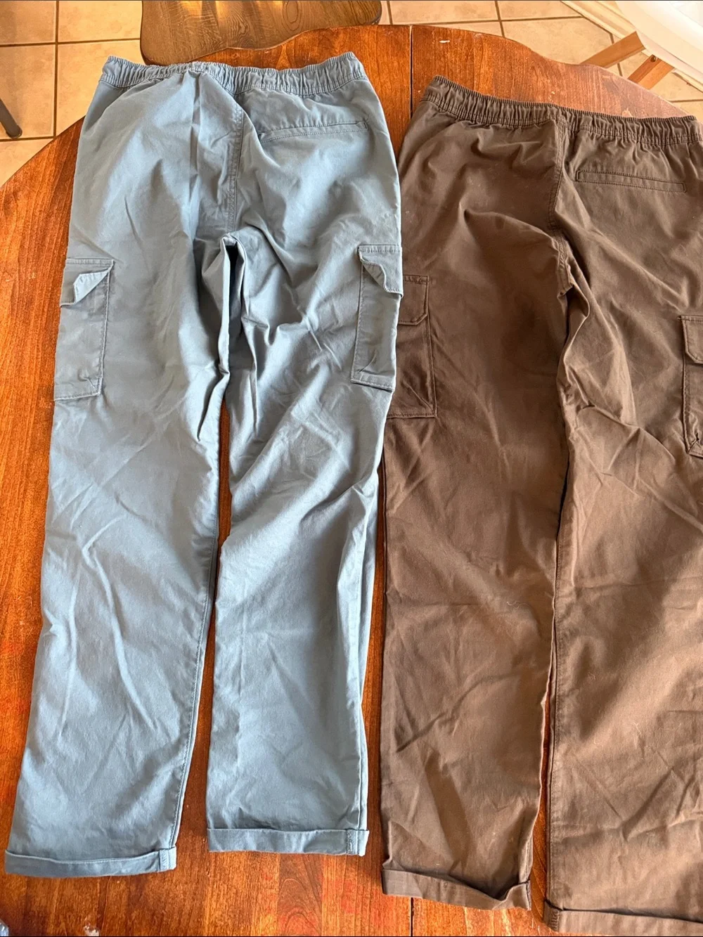 Old Navy Kids Cargo Pants in Blue-Green and Brown